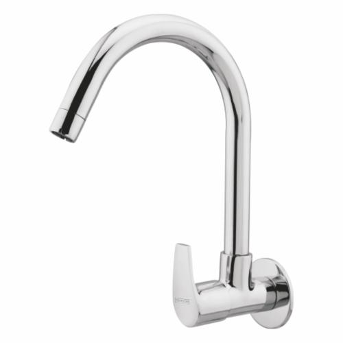 Sink Cock With Swinging Spout with Wall Flange Chrome